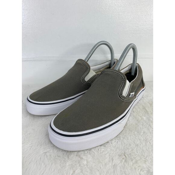 Vans Slip-On Gray Canvas Shoes Men’s Size 5.5 / Women’s Size 7 - Picture 1 of 8